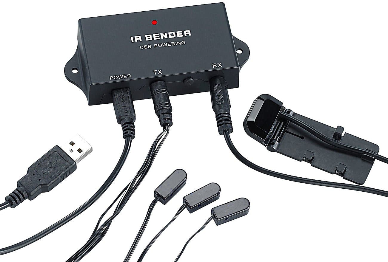 auvisio Ir Verlängerung: Infrarot-Verlängerung IRV-200 für bis zu 3 HiFi-/Heimkino-Geräte (Ir Repeater, Infrarot Repeater, Fernbedienung Signal weiterleiten)