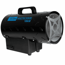Güde Gasheizgebläse GGH 10 L (220-240 V, 10000 W Heizleistung, 580 m³/h Gebläseleistung, Piezozündung, Edelstahlbrenner, 700mbar Druckminderer, 1,5 m Gasschlauch), Schwarz Angebot bei HelloDeals