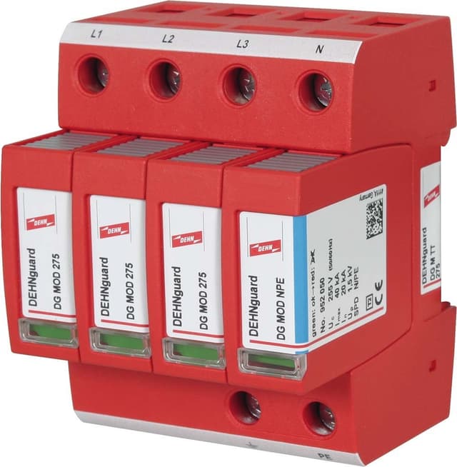 Dehn+Söhne 952310 ÜS-Ableiter DEHNguard DG M TT 275 230/400V,IP20,Typ2 Überspannungsableiter für Energietechnik/Stromversorgung 4013364108479
