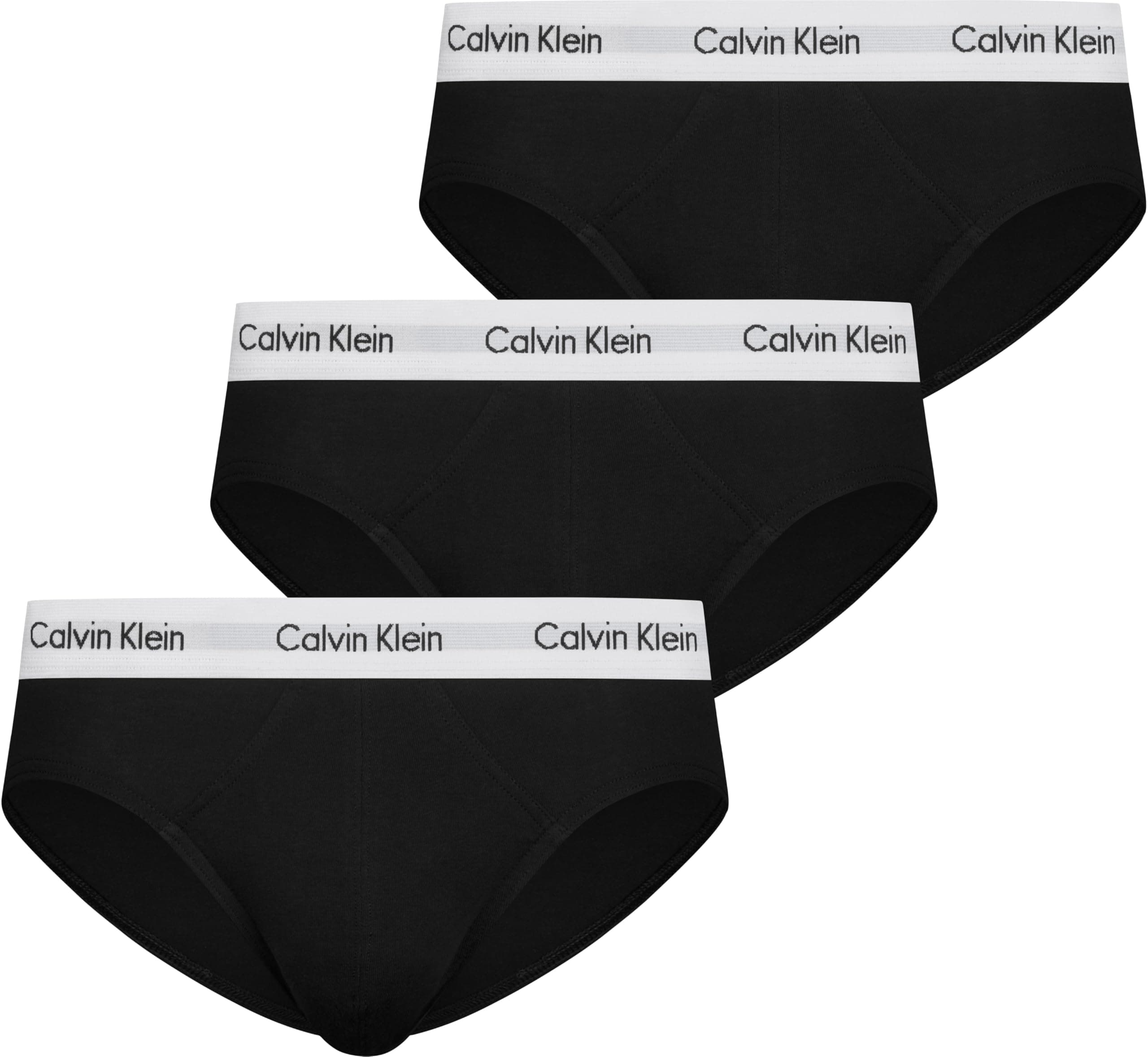 Calvin Klein Herren 3er Pack Hip Briefs Unterhosen Unterwäsche L Schwarz - Black Angebot bei HelloDeals