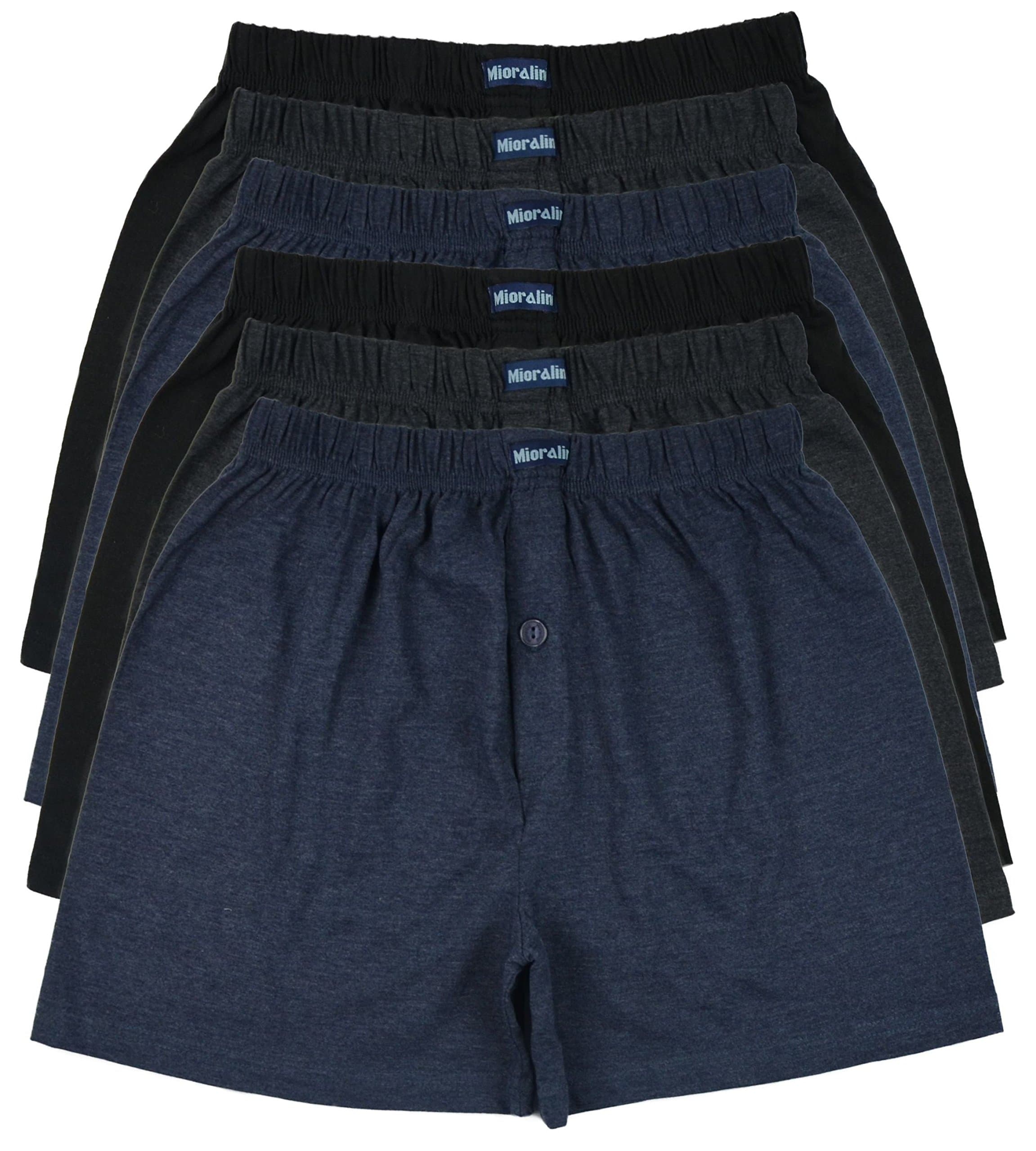MioRalini TOPANGEBOT 12 oder 6 Boxershorts farbig weich & locker in neutralen Farben klassischen Unifarben Herren Boxershort Größen S M L XL 2XL 3XL 4XL 5XL 6XL 7XL XXL 6 Stück Angebot bei HelloDeals