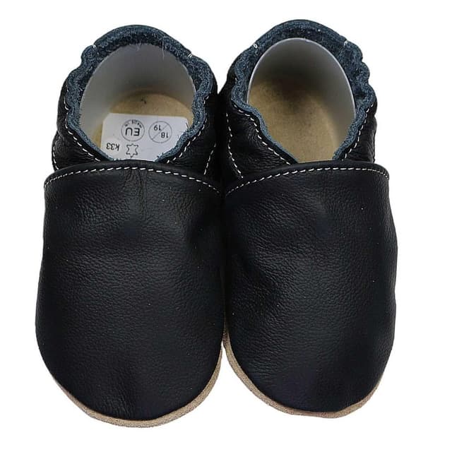 HOBEA-Germany Krabbelschuhe für Jungs und Mädchen in verschiedenen Designs 20/21 EU Schwarz