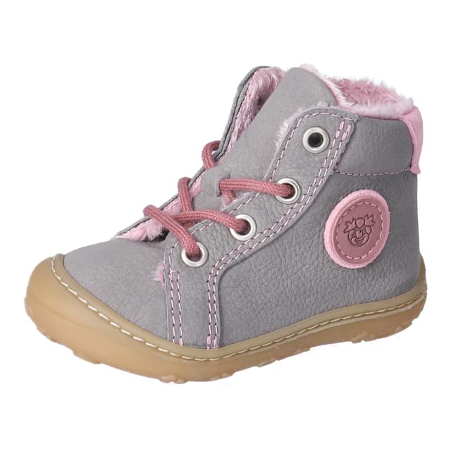 RICOSTA Mädchen und Jungen Winterstiefel Georgie, Kinder Lauflernschuhe, Weite: Mittel, lose Einlage 22 EU Graphit Rosa 450