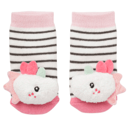 Fehn 057164 Rasselsocken Einhorn – Flauschige Babysocken mit Einhorn-Köpfchen und Rassel-Funktion – Fördern Motorik & Sinne – Für Babys zwischen 0 und 12 Monaten – Größe: 12 cm Angebot bei HelloDeals