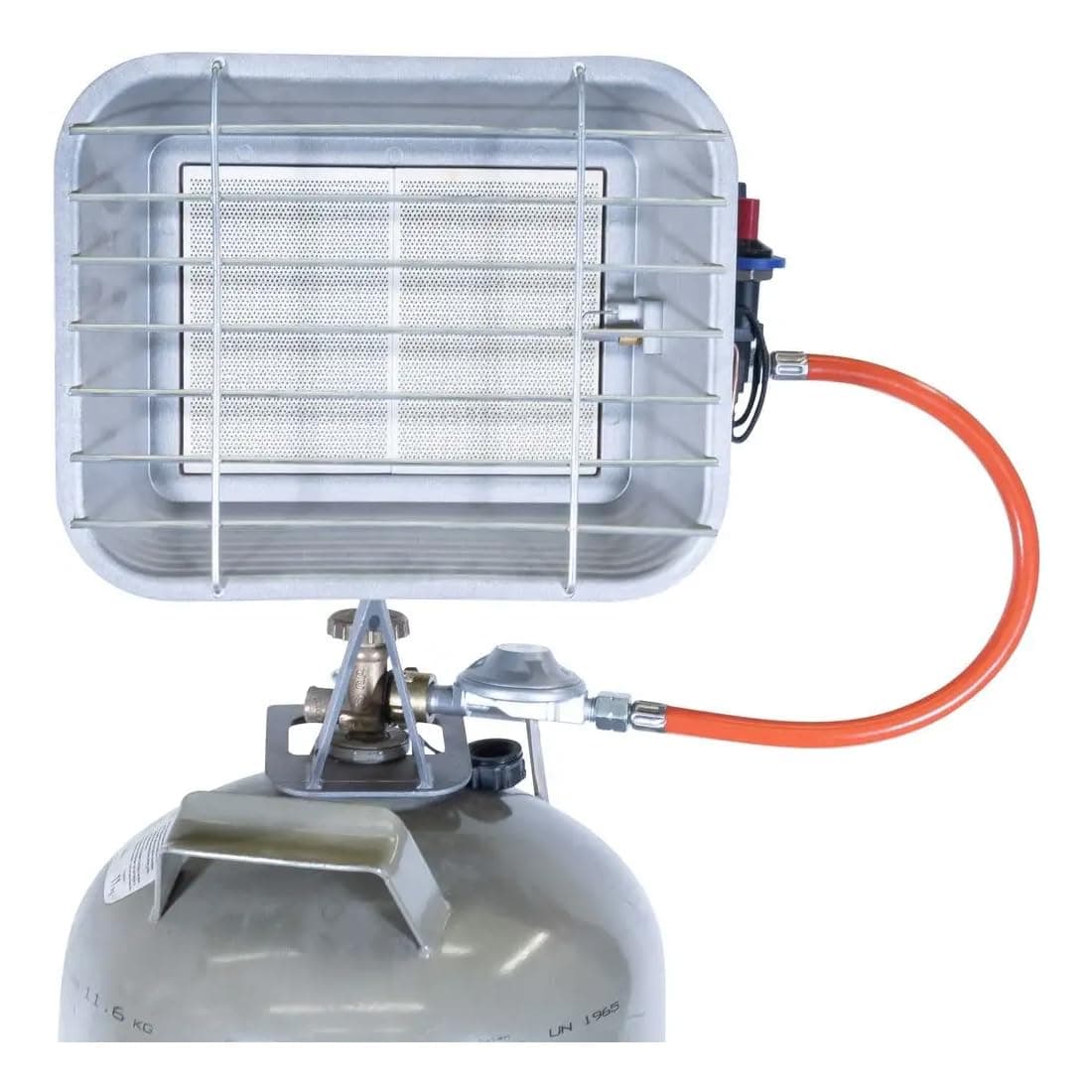 Güde Gasheizstrahler GHS 4200PIEZO (2,9-4,5 kW Heizleistung, 210-327 g/h Gasverbrauch, 40 cm Gasschlauch, rostfreier Reflektor, Schutzgitter, Druckminderer, Piezozündung, Thermosicherheitselement) Angebot bei HelloDeals