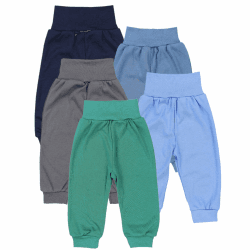 TupTam Pumphose Baby 5er Pack Unisex - Bequeme Baby Hose für Jungen und Mädchen aus Oeko-Tex Baumwolle 110 Dunkelgrün Jeans Blau Dunkelblau Graphite Angebot bei HelloDeals