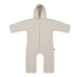 emma & noah Overall Baby, Mitwachsend, Baby Anzug mit Kapuze, Umschlagbare Beine und Ärmel, Wattiert und Gefüttert, Weich und Warm, Ideal für Herbst, Winter und Frühling 74-80 Essential Beige Angebot bei HelloDeals