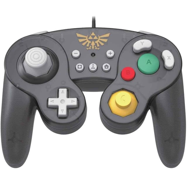 HORI Battle Pad (Zelda) Controller im GameCube Stil für Nintendo Switch - Offiziell Lizenziert Zelda - Schwarz Kabelgebundene Gamecube Nintendo Switch Controller Single