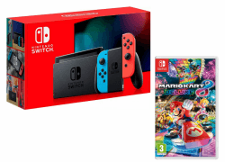 Nintendo Switch Konsole 32Gb Neon-Rot/Neon-Blau + Mario Kart 8 Deluxe Angebot bei HelloDeals