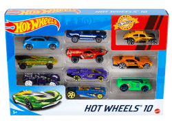 Hot Wheels 1:64 Die-Cast Auto Geschenkset, je 10 Spielzeugautos, zufällige Auswahl, Spielzeug Autos ab 3 Jahren, 10er Pack, Mehrfarbig, 54886 Angebot bei HelloDeals