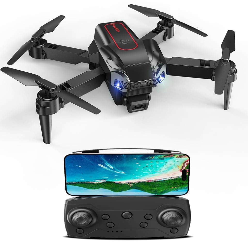 Drohne mit Kamera 1080P,mini Drohne mit Kamera für Kinder Erwachsene,Flip mode, 2 Akku Lange Flugzeit,Headless ModusAbflug/Landung mit einer Taste, RC Quadcopter für Anfänger,Rot Angebot bei HelloDeals
