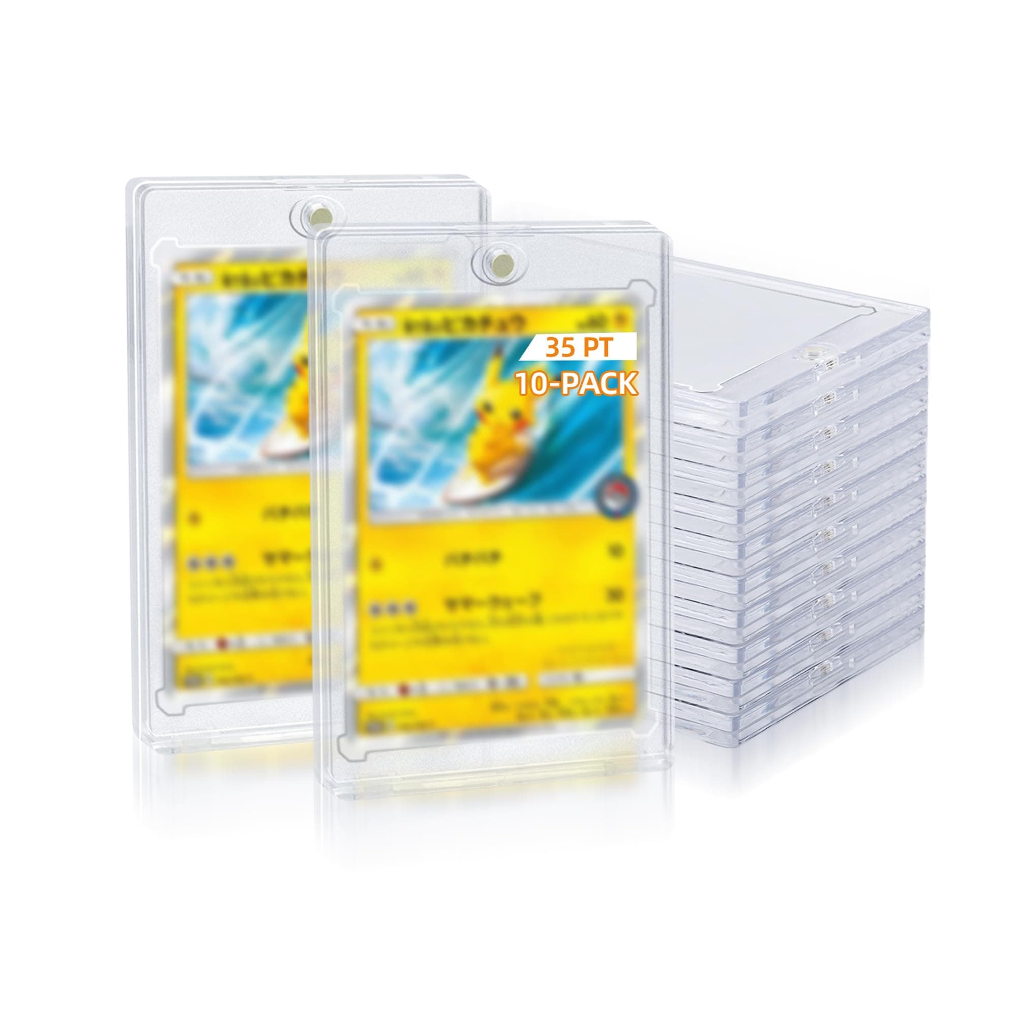 Tolesum 10PCS 35PT Magnetic Card Holder Sammelkarten Hüllen UV-Schutz Kunststoff Harte Kartenhüllen Halter Transparent Karten Sleeves für Yugioh,Magic, MTG, Sportkarten Sammlung 35pt Magnetic Card Holder-transparent Angebot bei HelloDeals