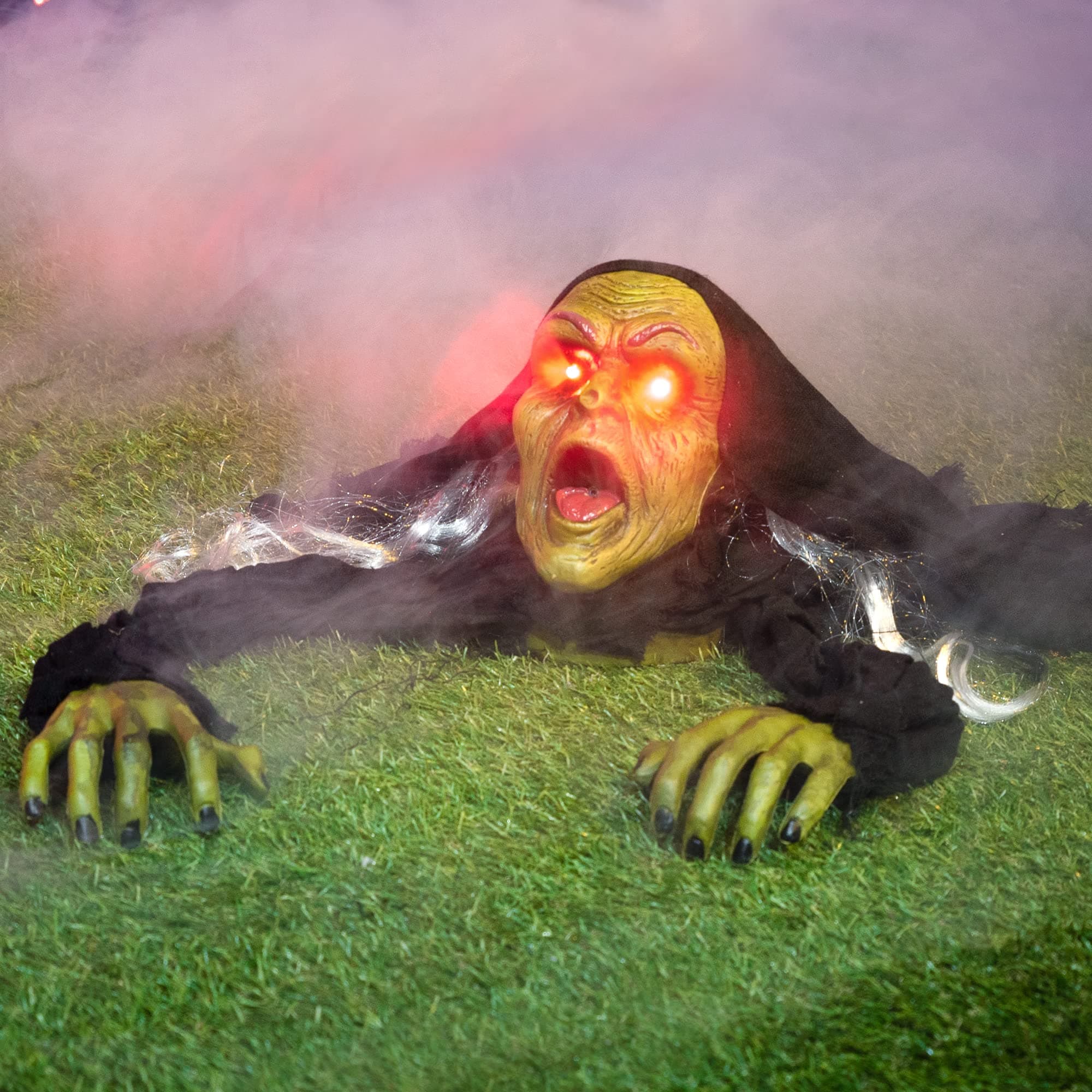 Joyin Halloween-Dekoration Bodendurchbrecher-Zombie mit Geräusch und blinkenden Augen als Hofdekorationen Angebot bei HelloDeals