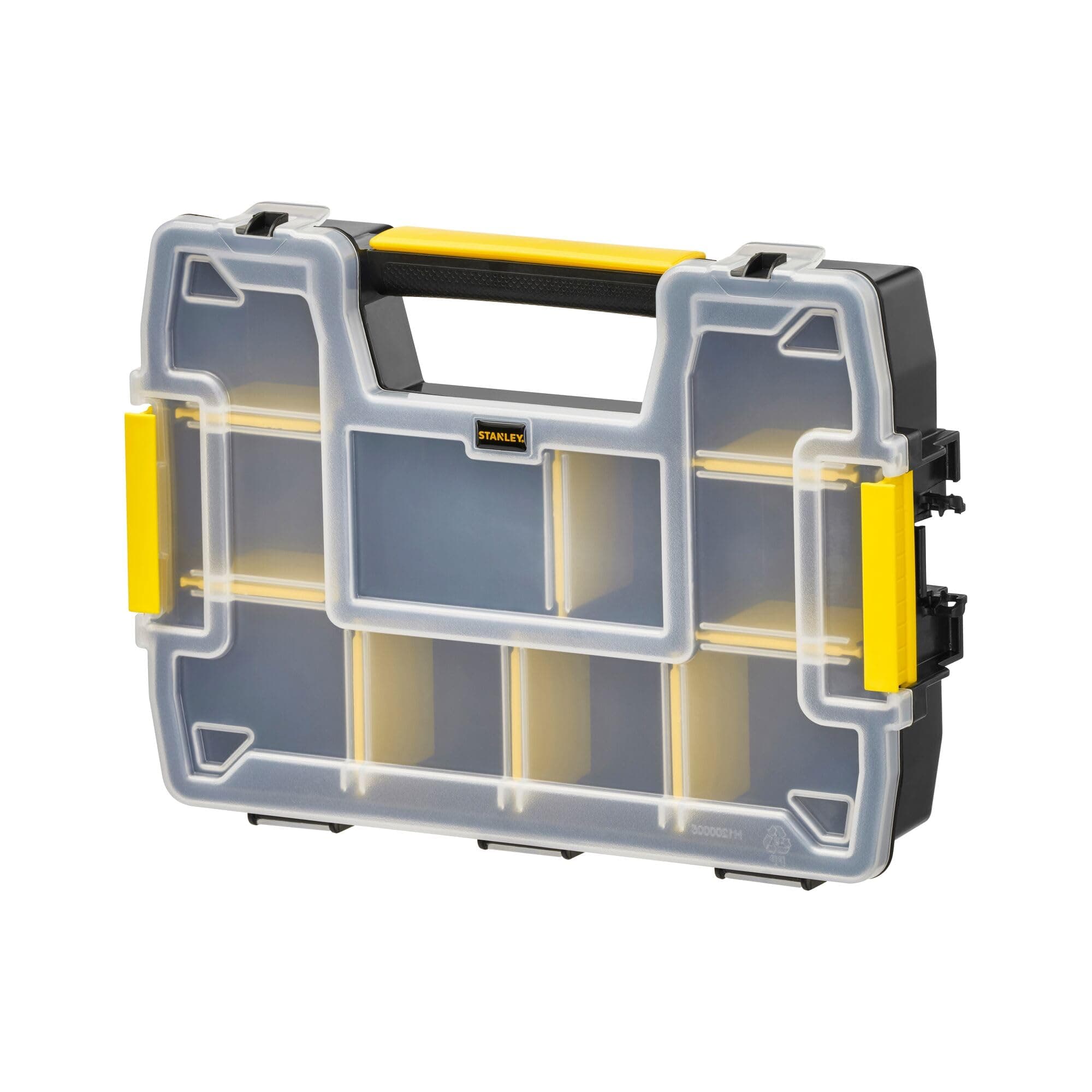 STANLEY FatMax Werkzeug-Organizer Sortmaster/Aufbewahrungsbox (29,5x6,5x21,5 cm, stapelbar mit Verriegelung, entnehmbare Einsätze, Aufbewahrung von Werkzeugen/Kleinteilen) STST1-70720 Ohne Doppelorganizer Werkzeugbox Angebot bei HelloDeals