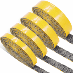 LANUCN Hitzebeständig Dichtungsbänder Selbstklebend Dichtband für Kamin, Ofenrohr, Rauchrohr, Kamintür, Smoker, Ofen, Kaminof Dichtung (3mm x 10mm x 2.5m) Angebot bei HelloDeals
