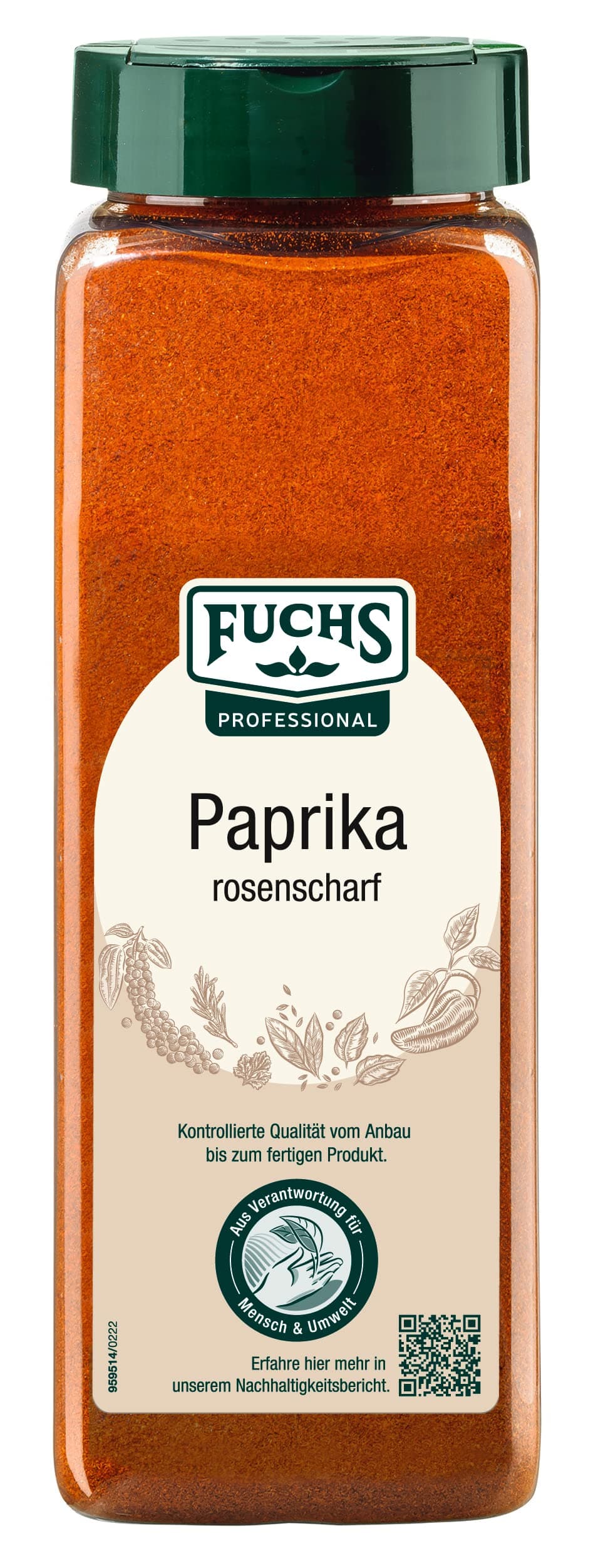 Fuchs Professional - Rosen-Paprika scharf | 500 g in der Streudose Angebot bei HelloDeals