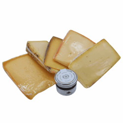 BAVAREGOLA Südtiroler Käse Probierset - 5 Käsevariationen & Feigensenf in einem Set - Käse Spezialitäten von Viktor Kofler/Lana ohne Geschenkkiste Angebot bei HelloDeals