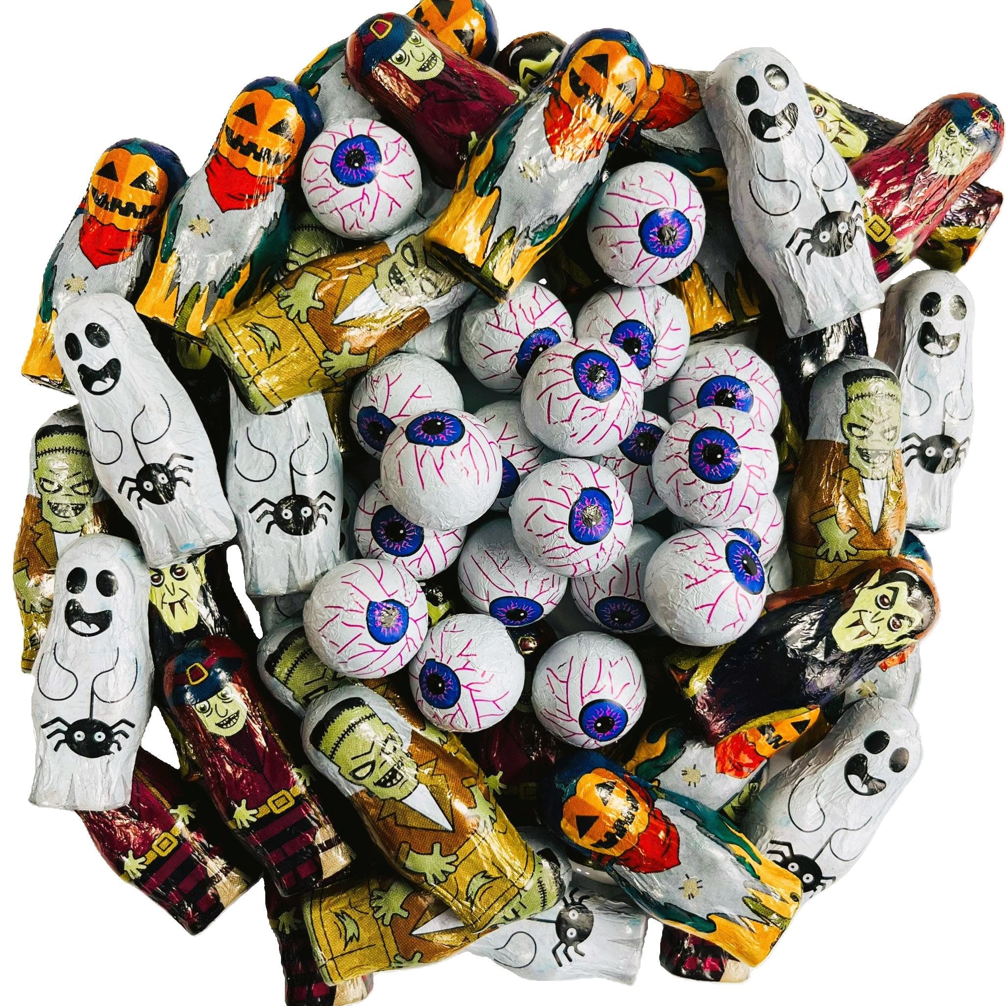OYOY Halloween Scary Figuren und Augen aus Vollmilchschokolade I 400g I ca. 50 Stück I Halloween Deko I Schokolade 400g Vollmilch Angebot bei HelloDeals
