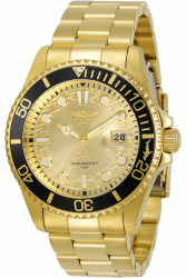 Invicta Pro Diver Edelstahl Herren Quarzuhrwerk - 43mm Gold / Schwarz