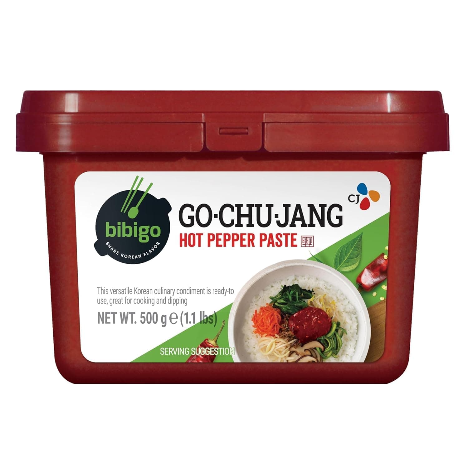 Bibigo Gochu-Jang Chili Paste – Scharfe Paste aus Korea – Ideal zum Marinieren von Fleisch, für Reis oder Suppen – 1 x 500 g Angebot bei HelloDeals