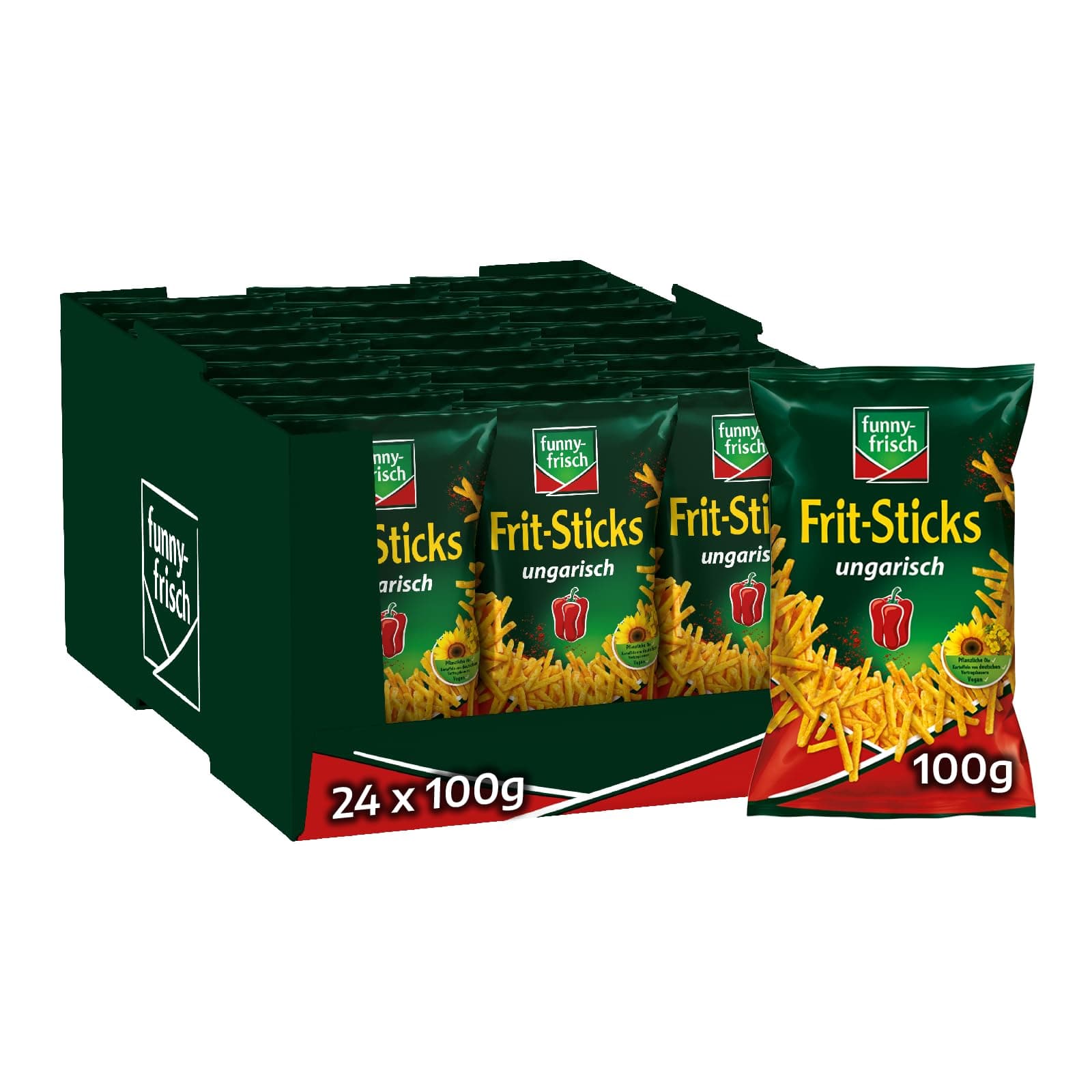 funny-frisch Frit-Sticks ungarisch, 24er Pack (24 x 100 g) Paprika 100 g (24er Pack) Angebot bei HelloDeals