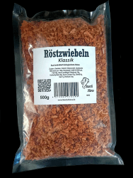 Röstzwiebeln Klassik 500 Gramm vegan vegetarisch aus deutschem Anbau ohne Zuckerzusatz, Konservierungsstoffe oder Hefeextrakte Angebot bei HelloDeals