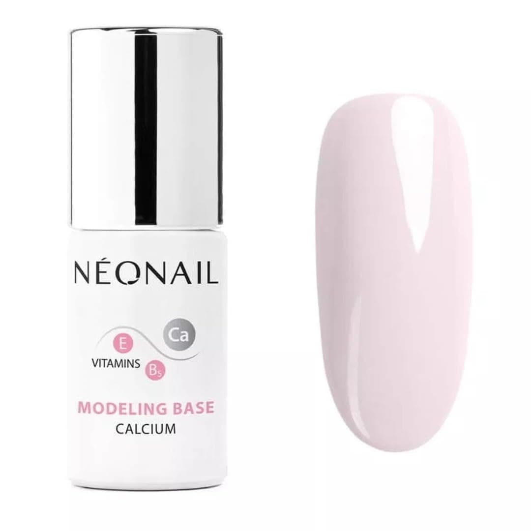 NÉONAIL UV Nagellack - Base Coat Gel UV - Modeling Base Calcium Basic Pink 7,2 ml - Unterlack Für Nägel - Lack - Gel Nägel - NÉONAIL Modeling Base Modeling Base Calcium Basic Pink 7.2 ml (1er Pack)