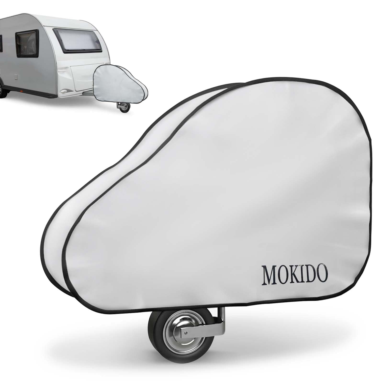 Deichselabdeckung, Universal Deichselschutzhülle, Deichselhaube Anhänger mit Doppel-Klickverschluss, Wasserdicht, UV-beständig, Deichselschutzhaube PKW für Anhänger, Wohnwagen, Wohnmobil Angebot bei HelloDeals