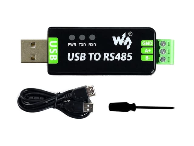 Waveshare Industrial USB to RS485 Converter with Original FT232RNL and SP485EEN Chips Automatic Transceiving Embedded Protection Circuits Such as Resettable Fuse ESD Protection and TVS Diode