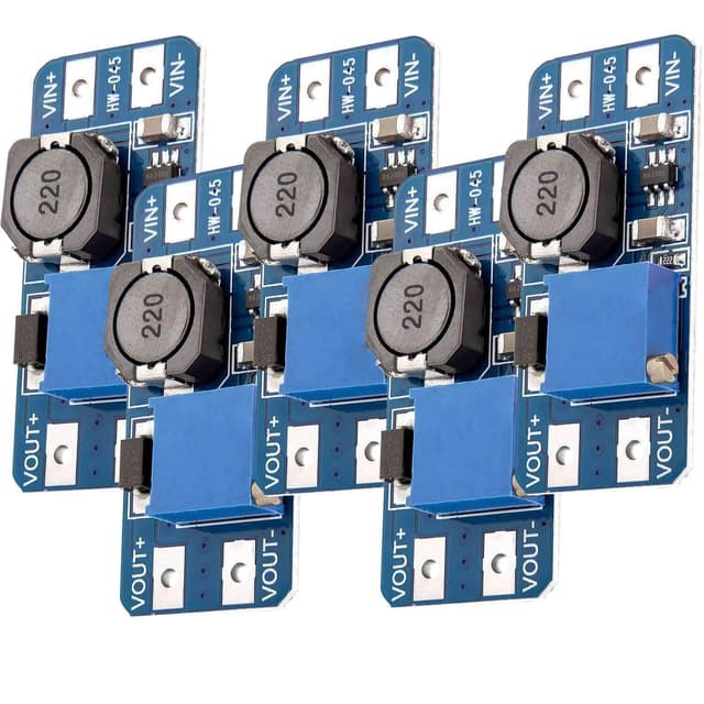 AZDelivery 5 x MT3608 DC-DC Netzteil Adapter Step up Modul kompatibel mit Arduino inklusive eBook!