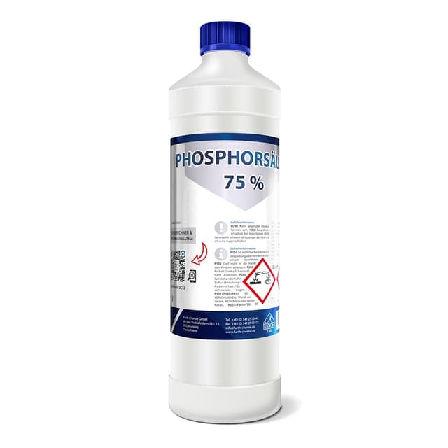 Phosphorsäure 75%, 1 L | Entroster, Rostlöser, Rostentferner, Rostumwandler (1, 5, 10 L)