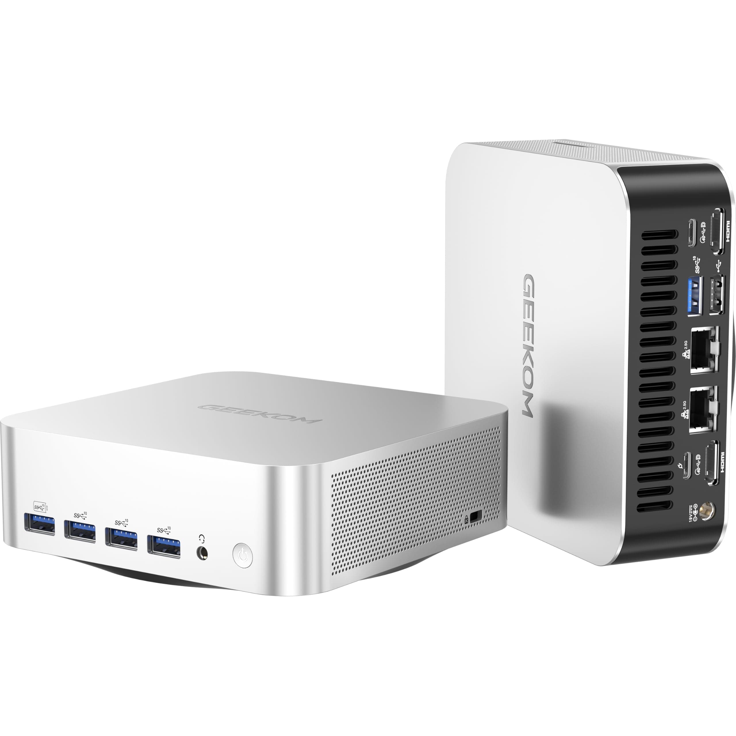 GEEKOM Mini PC A8 Max mit AMD Ryzen 7 8745HS, 2,5Gbps Dualer LAN Port, 3 Jahre Garantie, 32 GB DDR5 1 TB SSD, Mini Computer W-11 Pro | 8 USB | 8K Quad-Display, für Gaming/Kreativität/Office R7 8745HS(32+1T)
