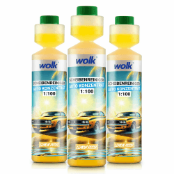 wolk® 3x Scheibenreiniger Auto Konzentrat 1:100 Lemon Rush – Reinigungsessenz für bis zu 25 L Wischwasser, 250 ml – Effektive Reinigung mit fruchtigem Duft 250 ml (3er Pack) Zitrone Angebot bei HelloDeals