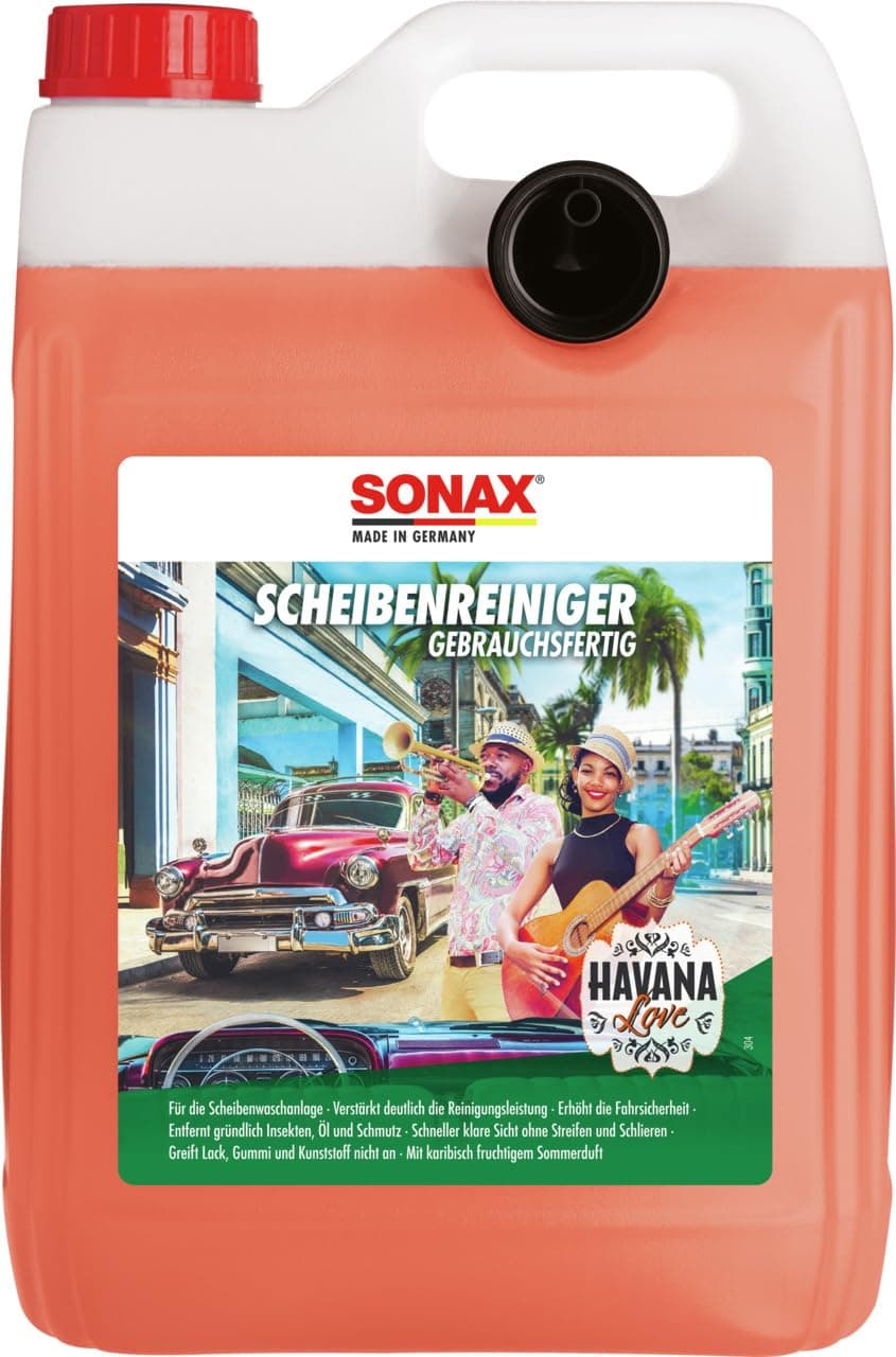 SONAX ScheibenReiniger gebrauchsfertig Havana Love (5 Liter) für die Scheiben- und Scheinwerferwaschanlage im Sommer | Art-Nr. 03935000 ScheibenReiniger gebrauchsfertig 5 Liter Angebot bei HelloDeals