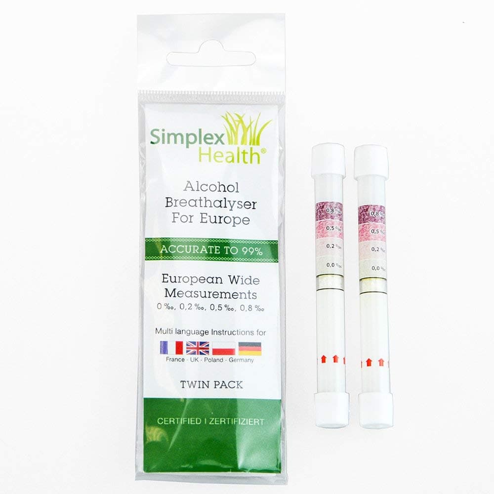 Twin Stück Alkoholtest-Kits für Frankreich, Großbritannien, Deutschland mit europäischen Abmessungen: 0%, 0,2%, 0,5%, 0,8% Angebot bei HelloDeals