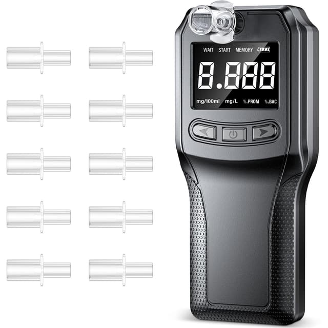 Alkoholtester Polizeigenau, Hochpräziser Brennstoffzellen Promillemessgerät, Wiederaufladbar Professioneller Alkoholmessgerät, Tragbarer Alkomat für den Heim- und Partygebrauch