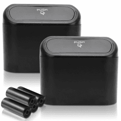 Fouvin Automülleinmer mit Deckel, Auto Mülleimer, Mülleimer mit 4 Rollen Müllsäcke für Auto, Mini Mülleimer Auto Mülleimer Innenraum Auto Accessoires, 2 Pcs Angebot bei HelloDeals