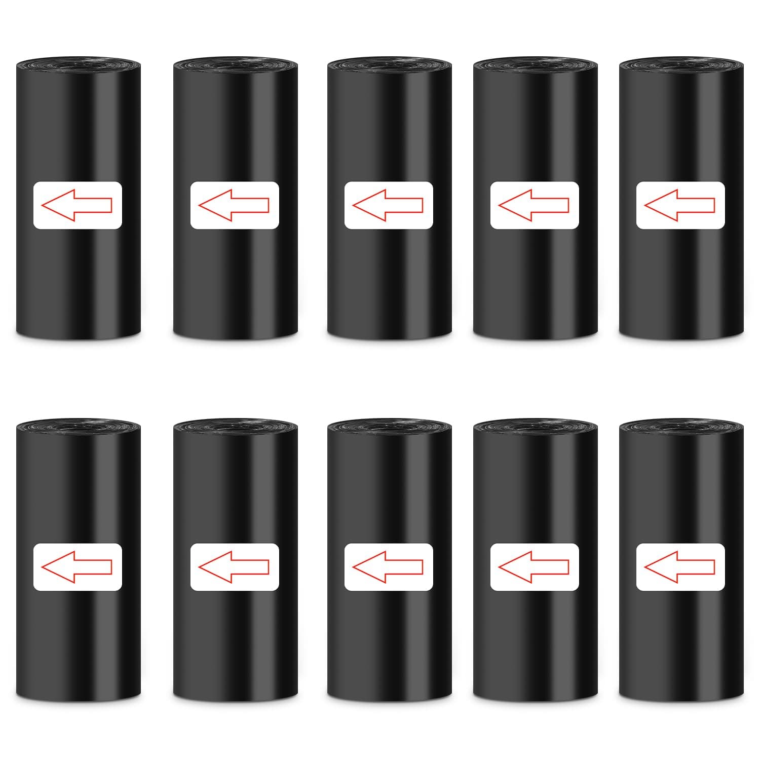 Müllbeutel, 200 Stück 10 Rollen Klein Müllbeutel für Auto Mini Müllbeutel Müllsäcke für Auto Haushalt Lebensmittel Küche Schwarz Angebot bei HelloDeals