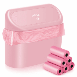 Auto Aufbewahrungsbox Klein mit 100 Müllsäcke Auto Mülleimer Mini Mülleimer mit Deckel für Büro Zuhause Wasserdicht Geruchlos Rosa,Automülleinmer,Mülleimer Klein,Automülleinmer Mit Deckel,Auto Gadgets Angebot bei HelloDeals