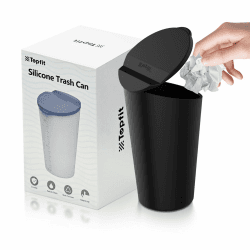 BMZX Auto-Mülleimer mit Deckel, klein, Auto-Becherhalter, Autotür, passend für Auto Home Office Schwarz TSC-B01 Black Angebot bei HelloDeals