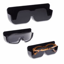 Smart-Planet Auto Brillenablage - KFZ Sonnenbrillen Aufbewahrung Halterung selbstklebend mit Filzpolsterung für Brillen im Auto Brillenetui Ablagebox Angebot bei HelloDeals