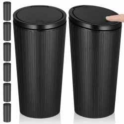 XHYASD 2 Stücke Auto Mülleimer mit Deckel, Mini Auto Mülleimer Getränkehalter, Tragbare Automülleimer für Autos Zuhause Büro mit 6 Rollen Müllbeutel Angebot bei HelloDeals