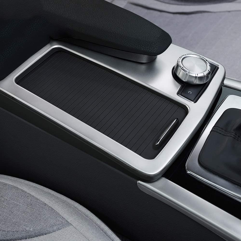 DIYUCAR Für C-Klasse W204 2008-2014 Auto ABS Matt Silber Mittelkonsole Getränkehalter Rahmenverkleidung Angebot bei HelloDeals