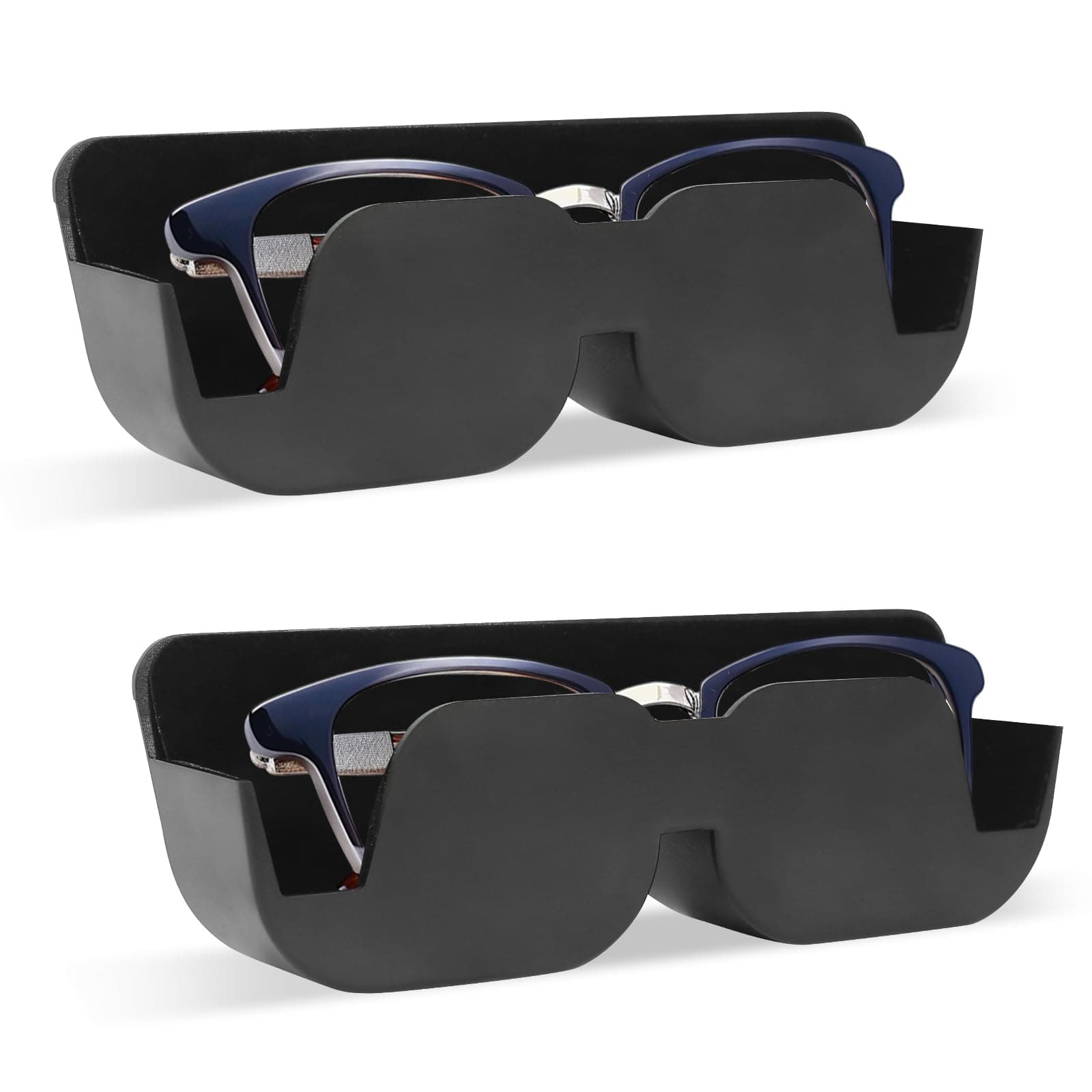 AOROPS Auto Brillenablage, 2 Stück Brillenetui Auto Sonnenbrillen 165 mm x 55 mm x 35 mm, Aufbewahrung Halterung Selbstklebend mit Filzpolsterung für Brillen im Auto Brillenetui Ablagebox Angebot bei HelloDeals
