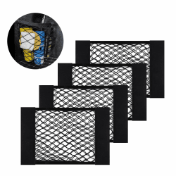 4PCS Kofferraum Organizer Klett,Dehnbarer Auto-Kofferraum-Organizer mit 2 Installationsmethoden,Universal Auto Organizer Kofferraum Kofferraumtaschen Passend Für Auto LKW SUV Van (40x25cm/4PCS) Angebot bei HelloDeals