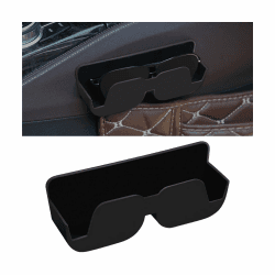 JNNJ Brillenetui Auto Sonnenbrillen, Brillenetui Halterung Selbstklebend mit Filzpolsterung, Sonnenbrillenhalter Brillenetui, Innenraum Autozubehör Brillen(Schwarz) Angebot bei HelloDeals