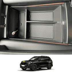 CDEFG Kompatibel mit BMW X5 G05 X6 G06 X7 G07 2019-2023 2024 2025, Mittelkonsole Armlehne Organizer Armlehnen Aufbewahrungsbox Handschuhfach Aufbewahrung Auto Center Console Tray Innenraum Zubehör 2019+ Armlehnen Angebot bei HelloDeals