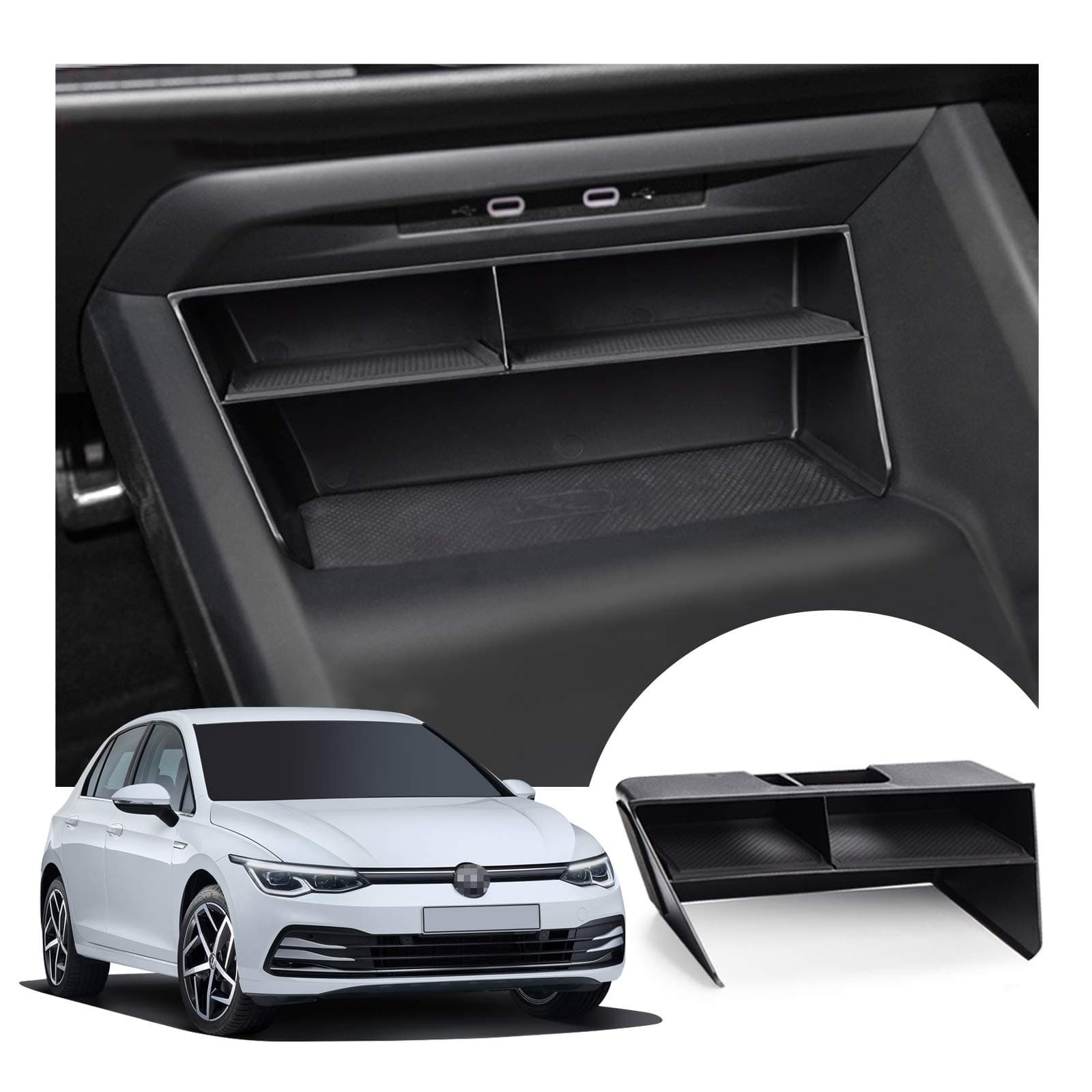 LFOTPP Ablagefach Mittelkonsole V W Golf Mk8 8 8.5, Auto Zubehör Organizer Aufbewahrungsbox Original Angebot bei HelloDeals