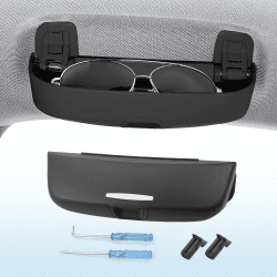 Coleya Auto Brillenetui Kompatibel mit Audi A3 A4 A5 A6 Q3 Q5 Q7, Sonnenbrillenhalter, Brillen Aufbewahrungsbox für A3 8V 8Y A4 B8 B9 A5 8T F5 A6 C7 C8 Q3 8U F3 Q5 8R FY Q7 (Schwarz) Schwarz Für Audi A3 A4 A5 A6 Q3 Q5 Q7 Angebot bei HelloDeals