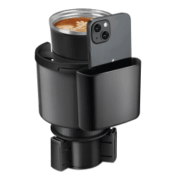 TYKOR Auto Getränkehalter, Becherhalter Auto mit Verstellbarer Basis, Flaschenhalter Auto Kompatibel mit Stanley 0.4/0.47/0.75/0.89/1.2L, Andere Große Flaschen 0,4-1,5 L (7,0-10,7 cm)